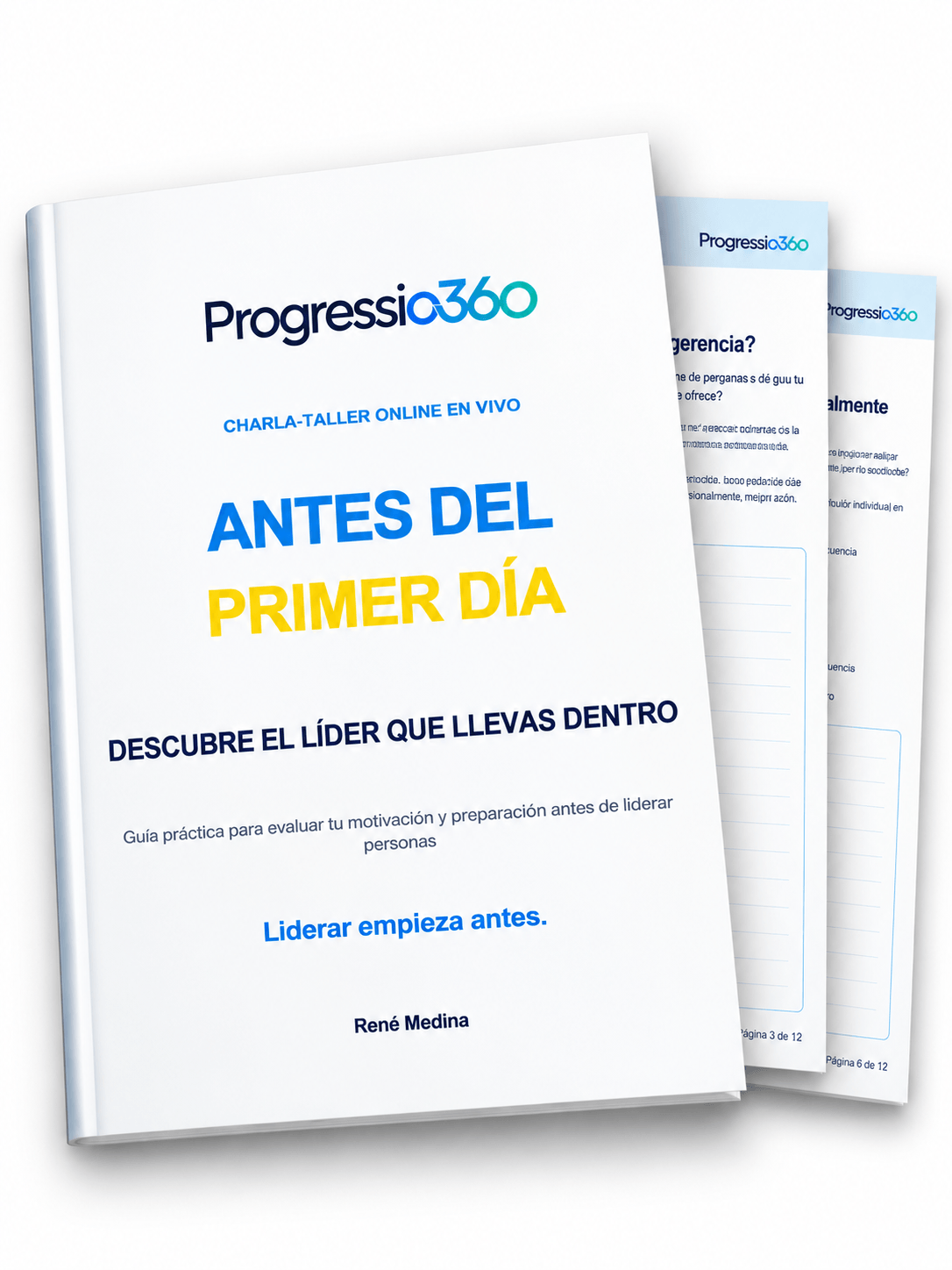 Portada y páginas interiores de la guía Descubre el líder que llevas dentro